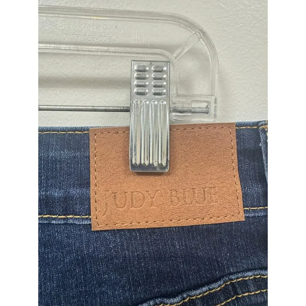 Judy Blue High Waist Tummy Control Stretch Dark Denim Shorts Plus Size 3X